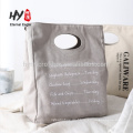 New design canvas punching lunch bag with logo custom